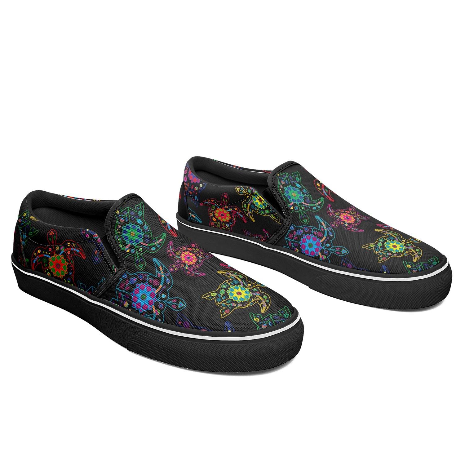 Floral Turtle Otoyimm Canvas Slip On Shoes otoyimm Herman