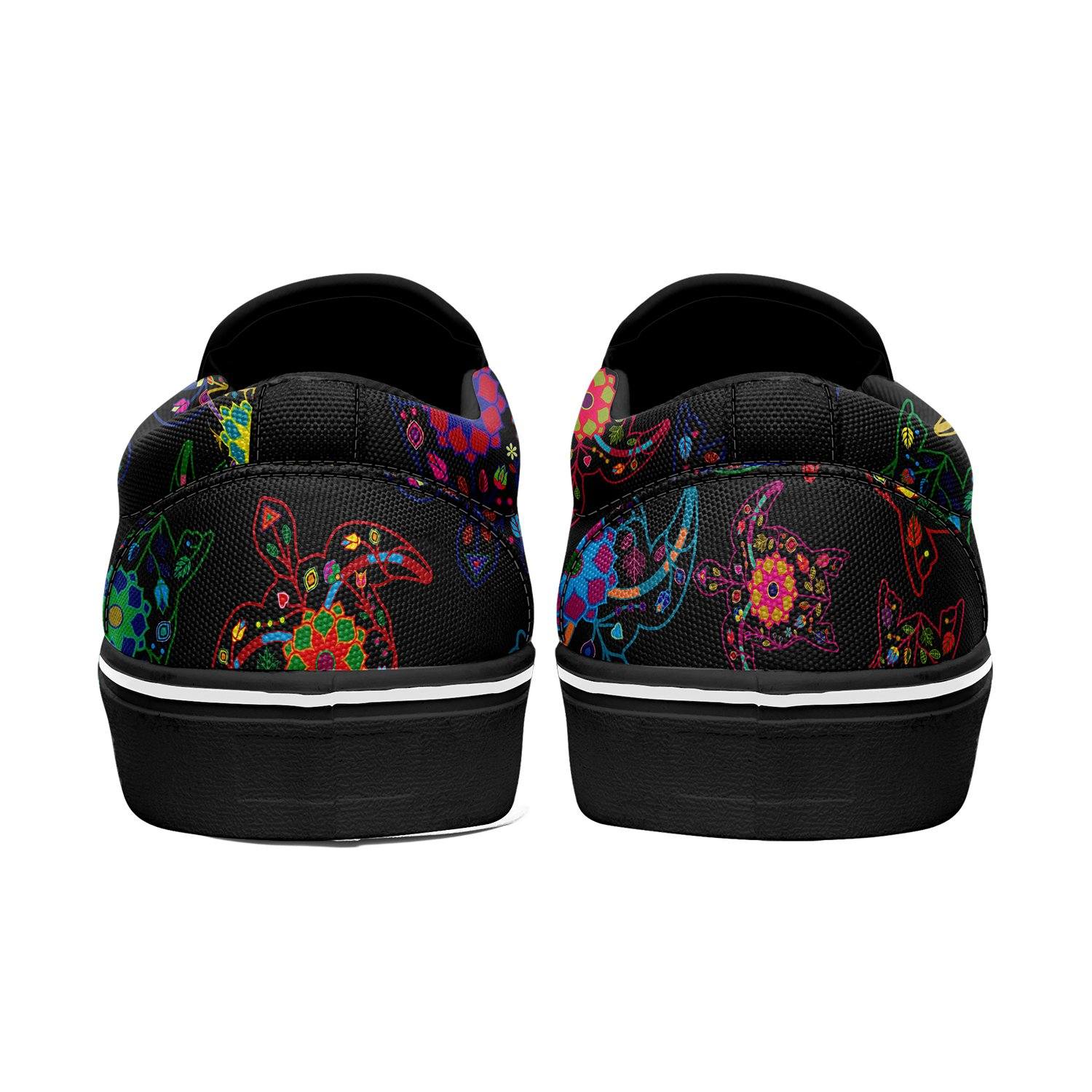 Floral Turtle Otoyimm Canvas Slip On Shoes otoyimm Herman