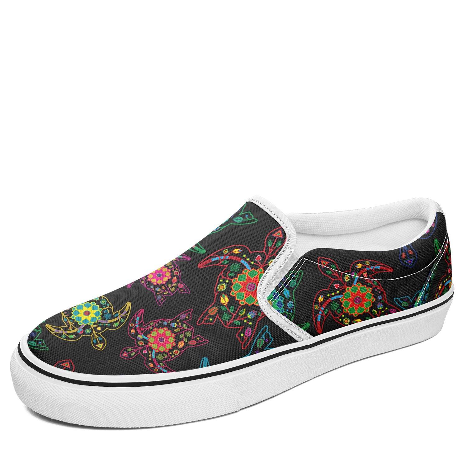 Floral Turtle Otoyimm Canvas Slip On Shoes otoyimm Herman US Youth 1 / EUR 32 White Sole
