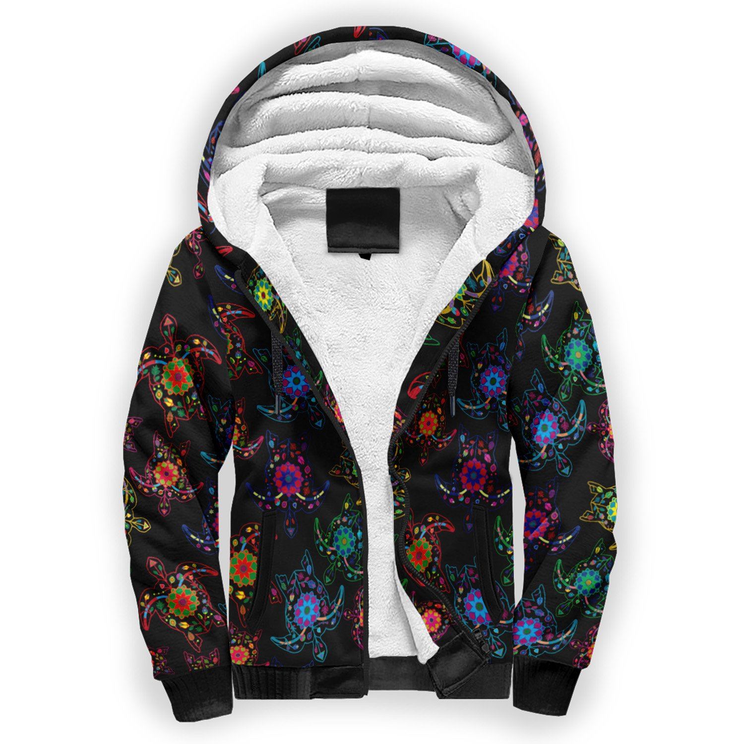 Floral Turtle Sherpa Hoodie hoodie Herman