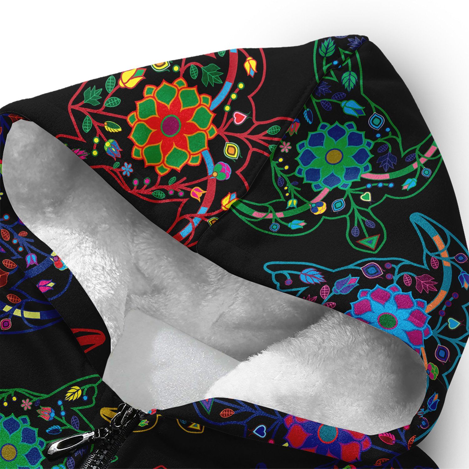 Floral Turtle Sherpa Hoodie hoodie Herman