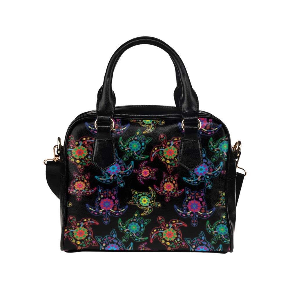 Floral Turtle Shoulder Handbag (Model 1634) Shoulder Handbags (1634) e-joyer