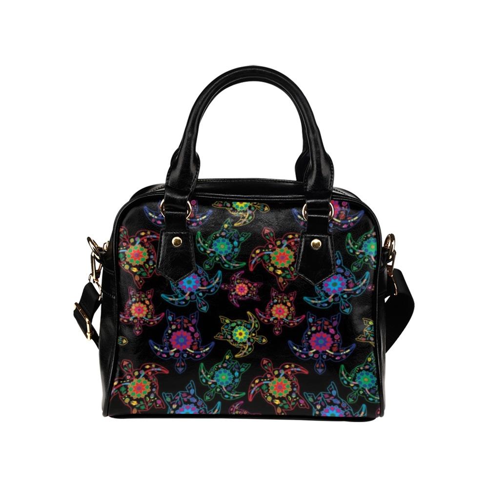 Floral Turtle Shoulder Handbag (Model 1634) Shoulder Handbags (1634) e-joyer