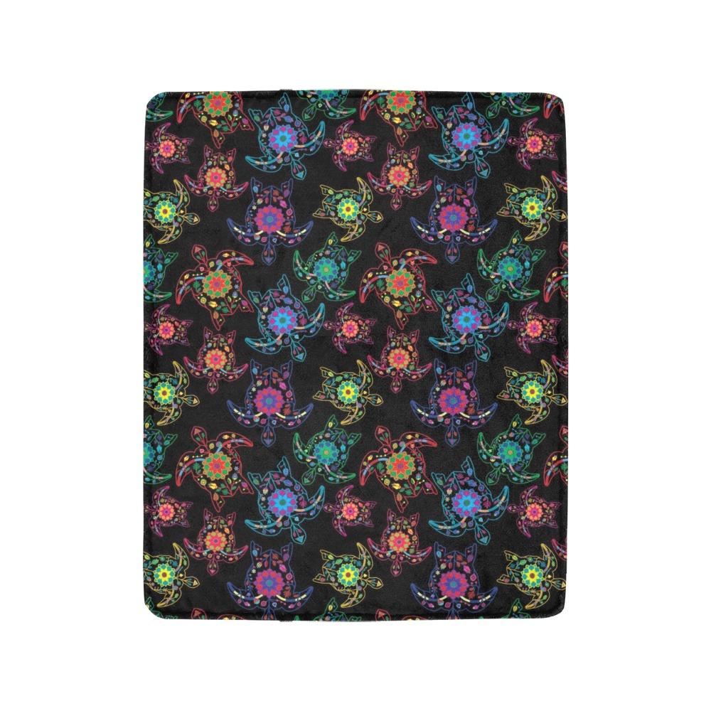 Floral Turtle Ultra-Soft Micro Fleece Blanket 40"x50" Ultra-Soft Blanket 40''x50'' e-joyer