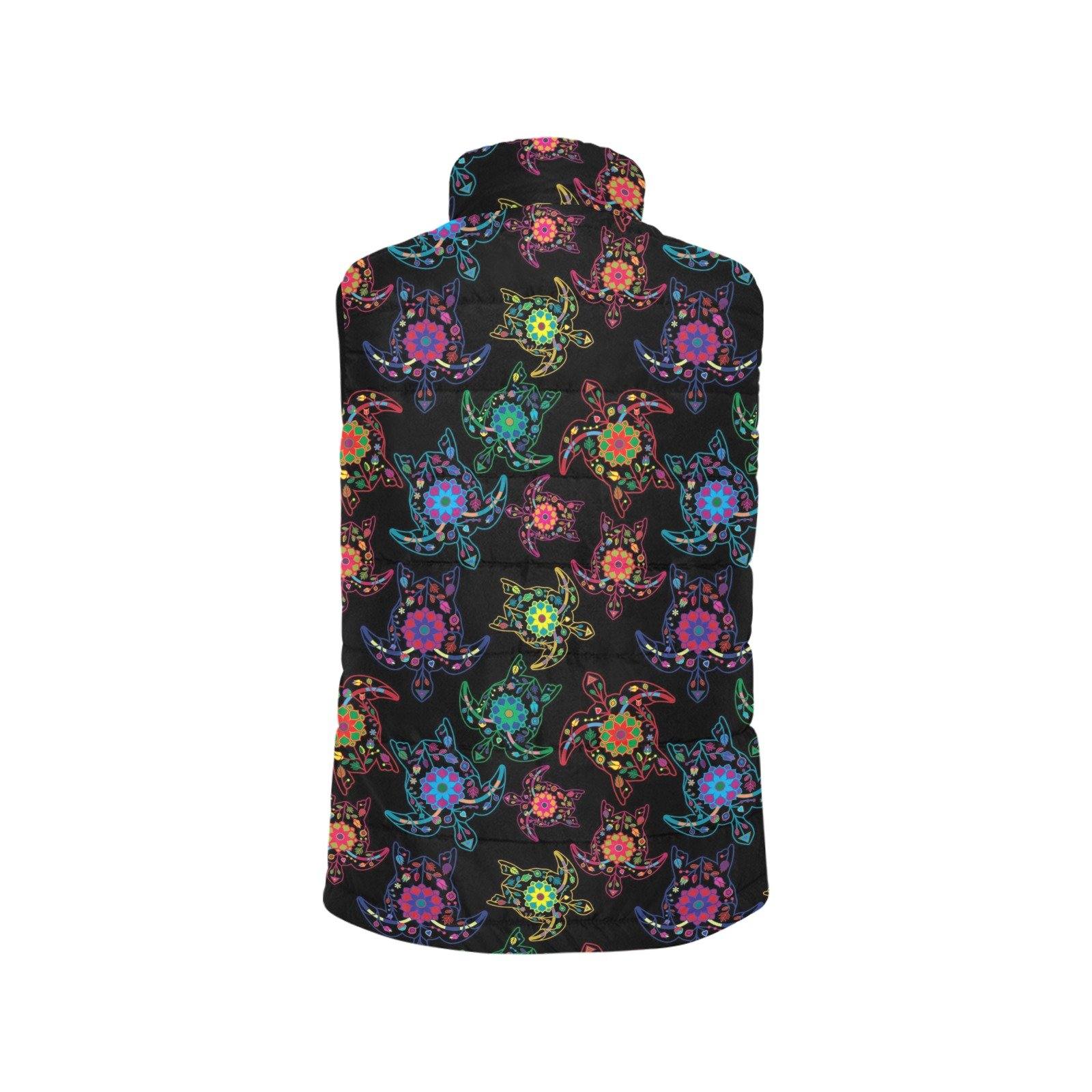 Floral Turtle Women's Padded Vest Jacket (Model H44) Women's Padded Vest Jacket (H44) e-joyer