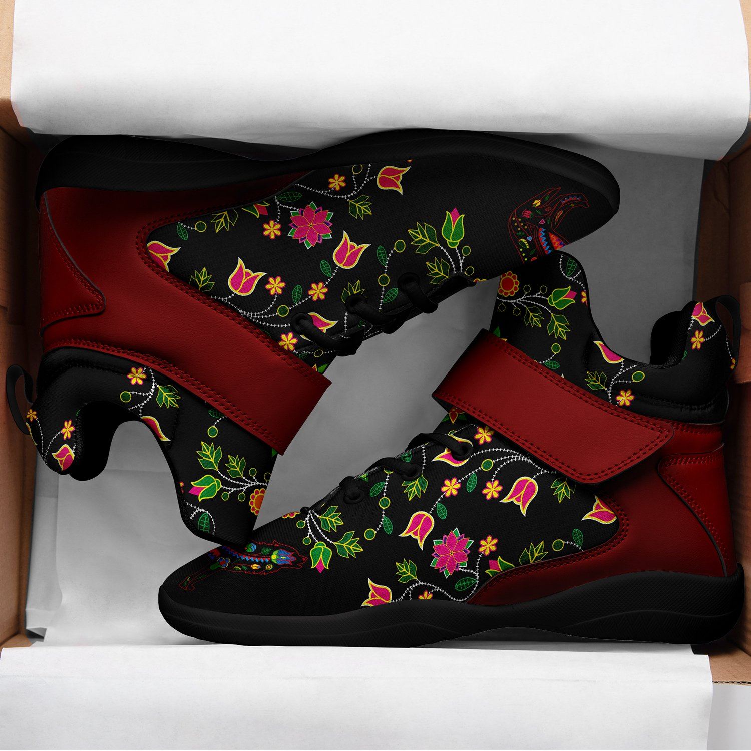 Floral Wolf Ipottaa Basketball / Sport High Top Shoes 49 Dzine