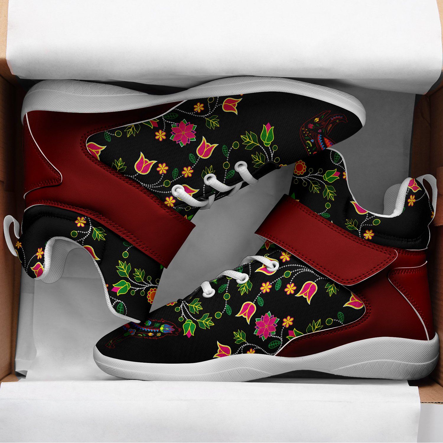 Floral Wolf Ipottaa Basketball / Sport High Top Shoes 49 Dzine