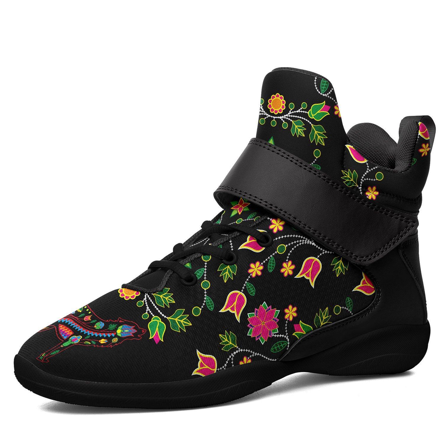 Floral Wolf Ipottaa Basketball / Sport High Top Shoes - Black Sole 49 Dzine US Men 7 / EUR 40 Black Sole with Black Strap