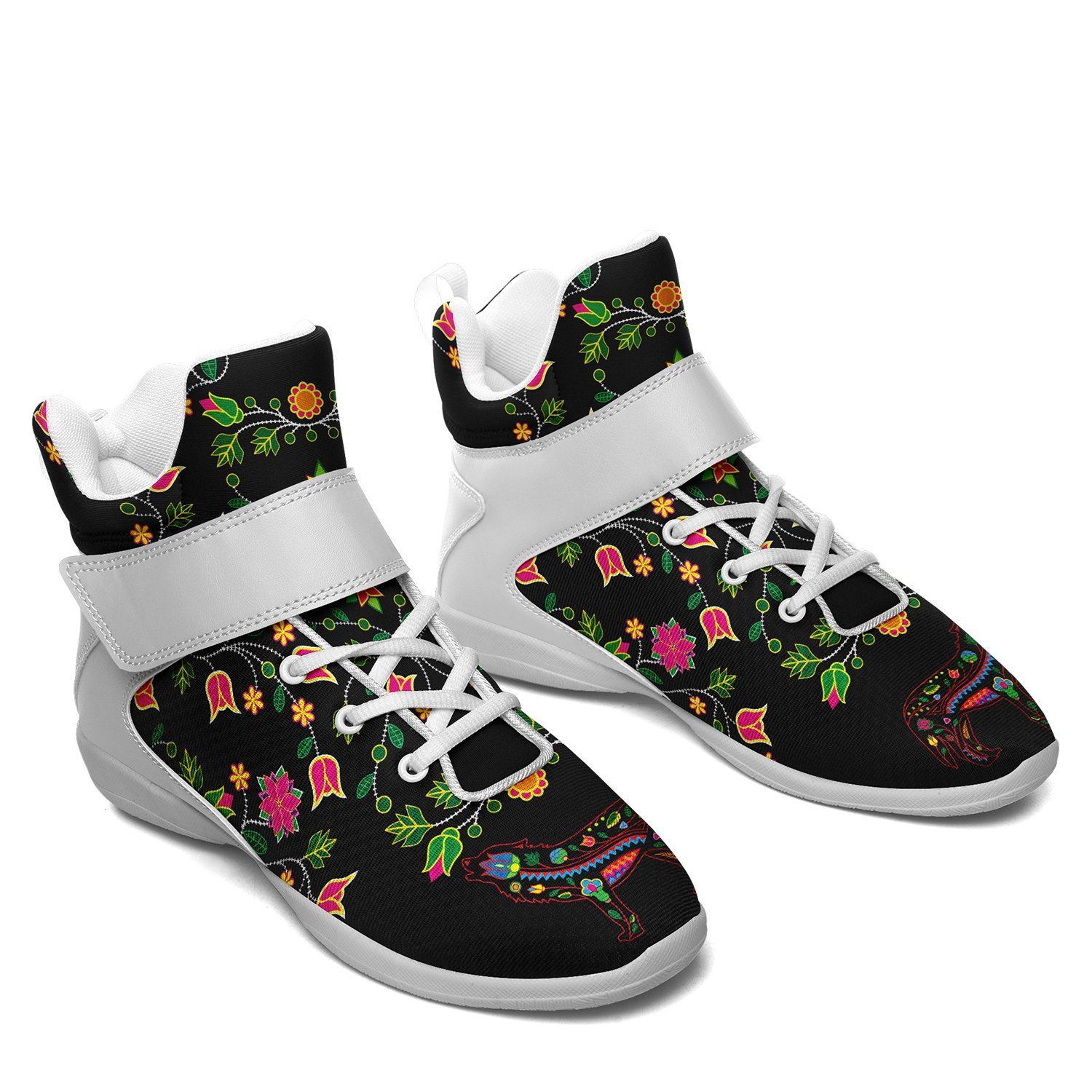 Floral Wolf Ipottaa Basketball / Sport High Top Shoes - White Sole 49 Dzine