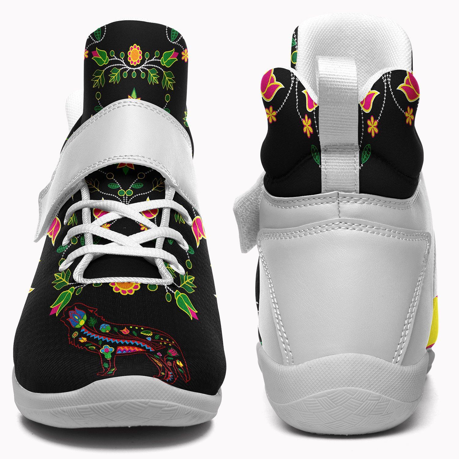 Floral Wolf Ipottaa Basketball / Sport High Top Shoes - White Sole 49 Dzine