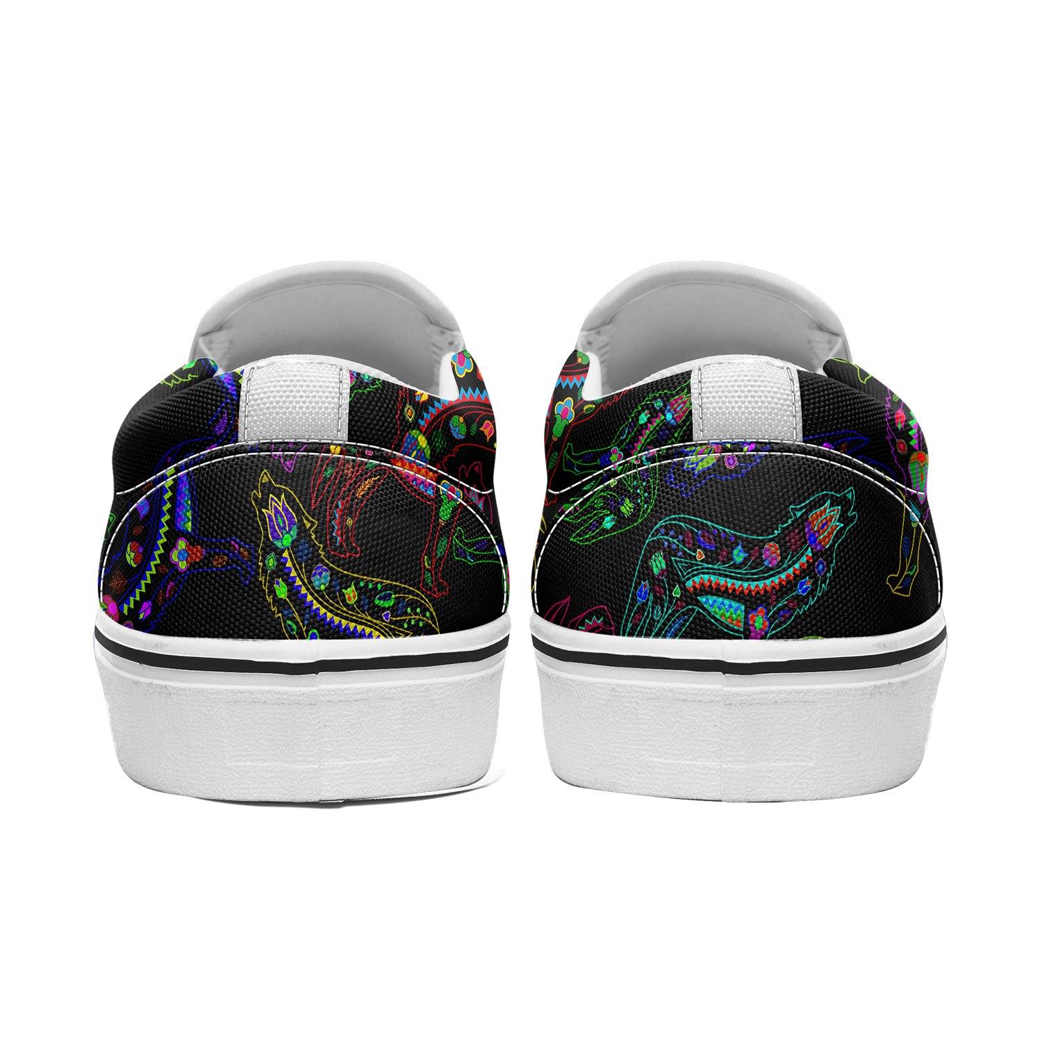 Floral Wolf Otoyimm Canvas Slip On Shoes otoyimm Herman