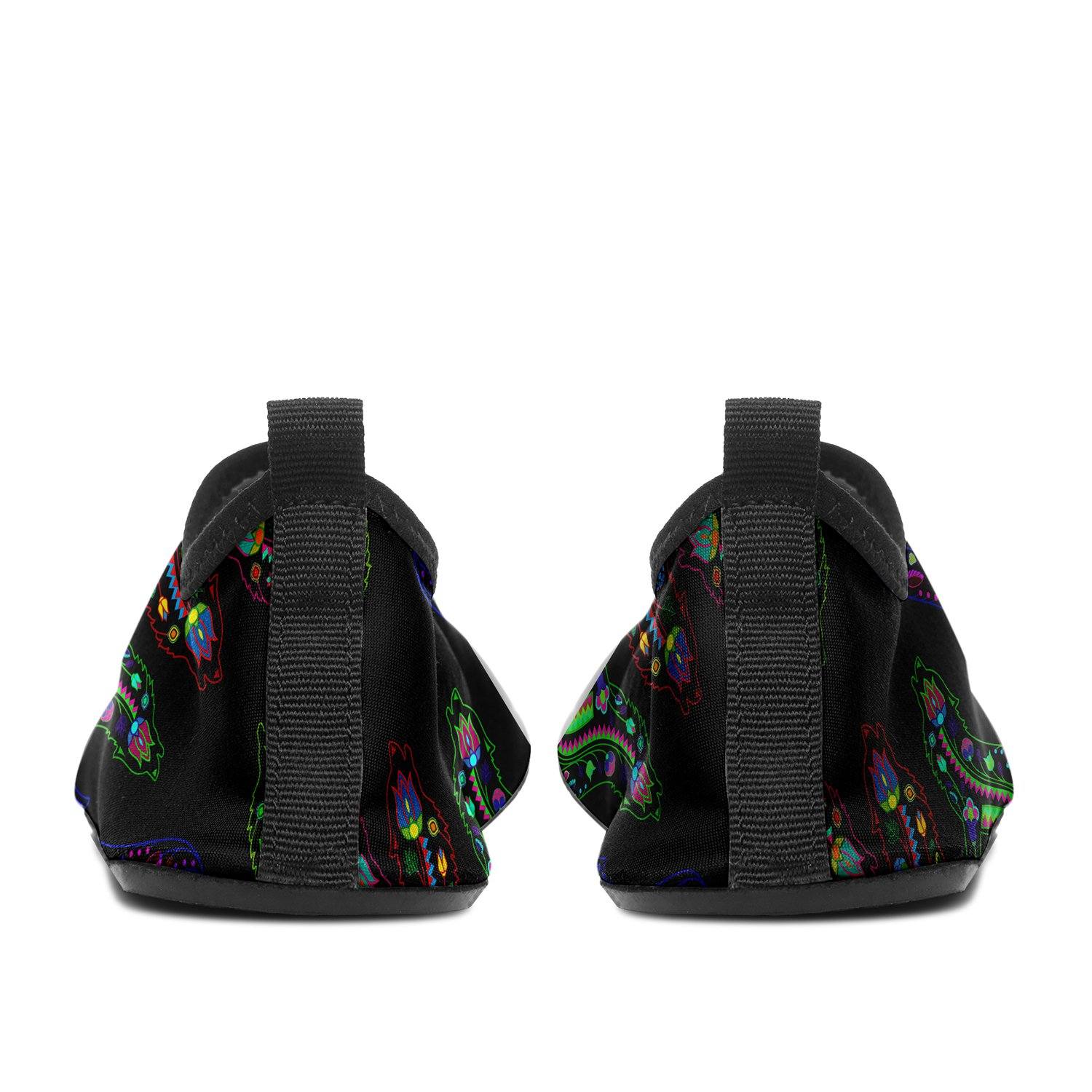 Floral Wolf Sockamoccs Kid's Slip On Shoes Herman