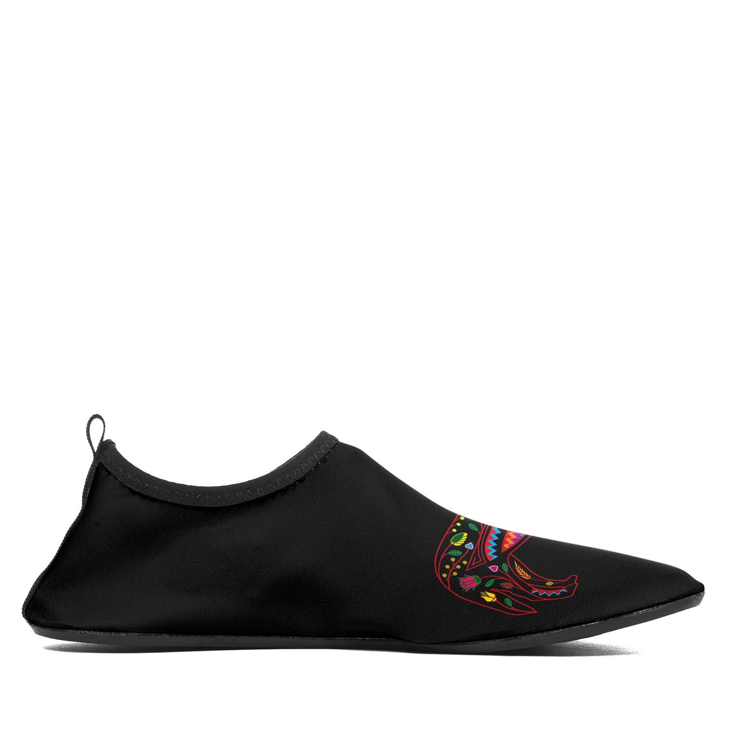 Floral Wolf Sockamoccs Slip On Shoes 49 Dzine