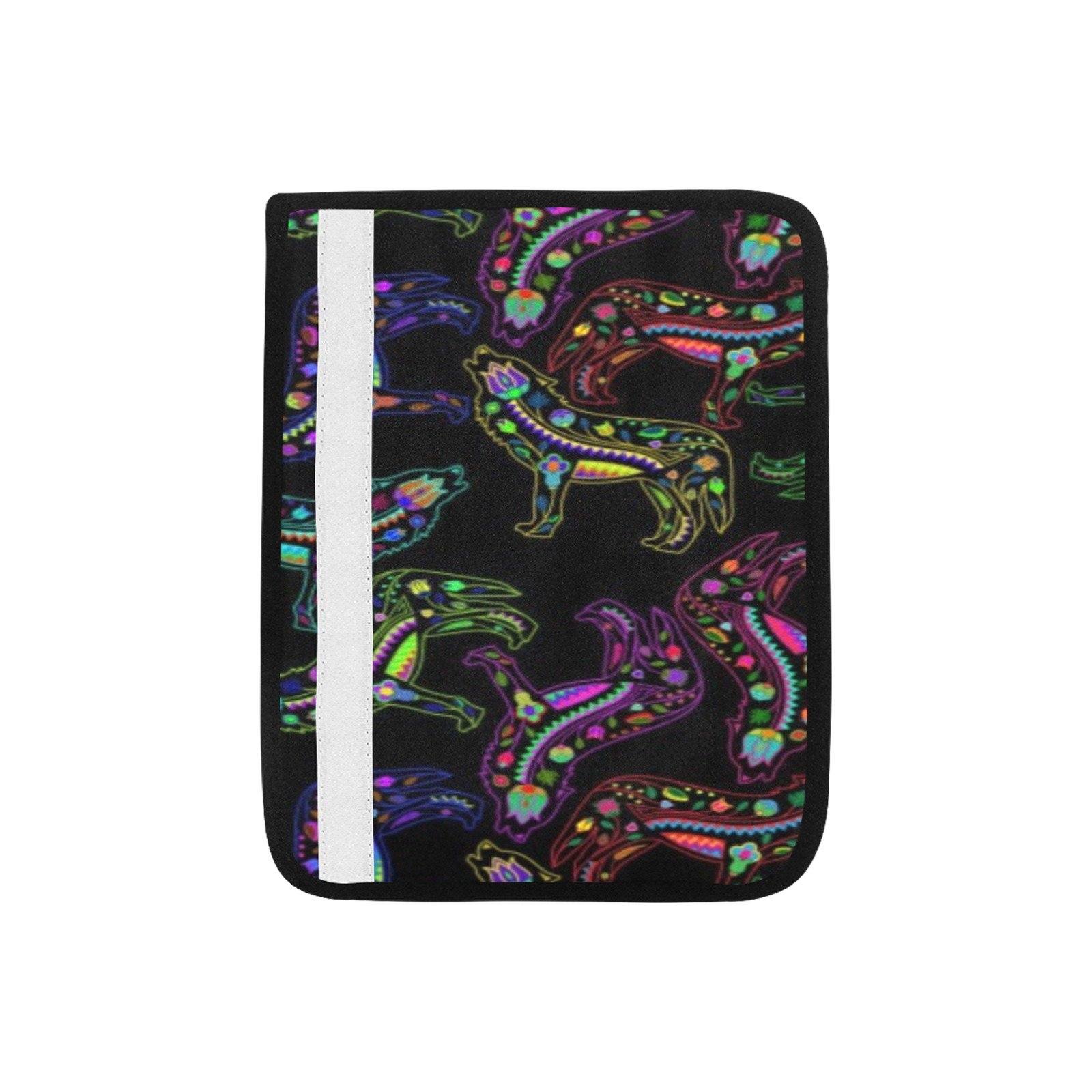 Floral Wolves Car Seat Belt Cover 7''x12.6'' (Pack of 2) Car Seat Belt Cover 7x12.6 (Pack of 2) e-joyer