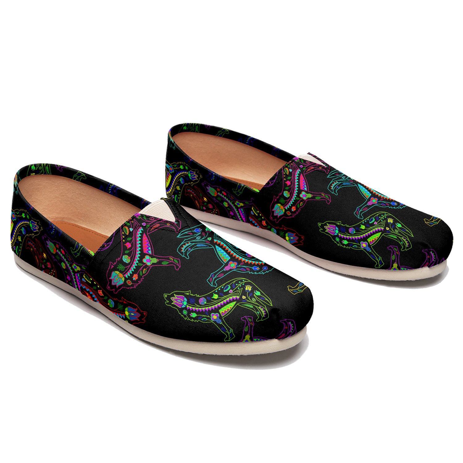 Floral Wolves Casual Unisex Slip On Shoe Herman