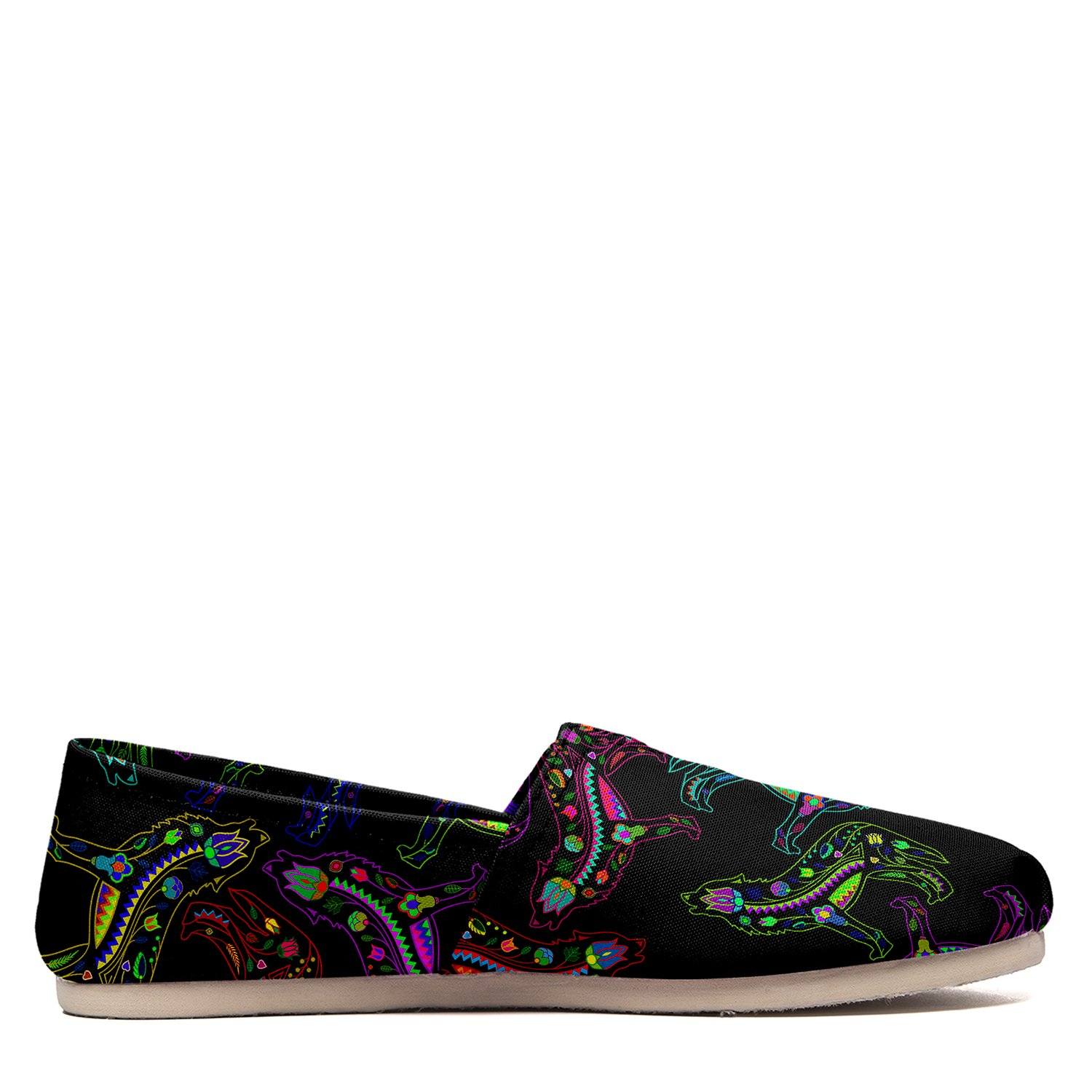 Floral Wolves Casual Unisex Slip On Shoe Herman