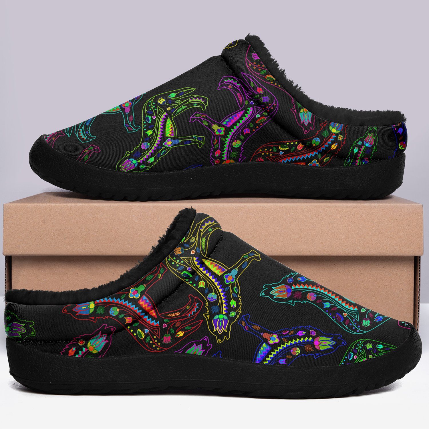 Floral Wolves Ikinnii Indoor Slipper 49 Dzine