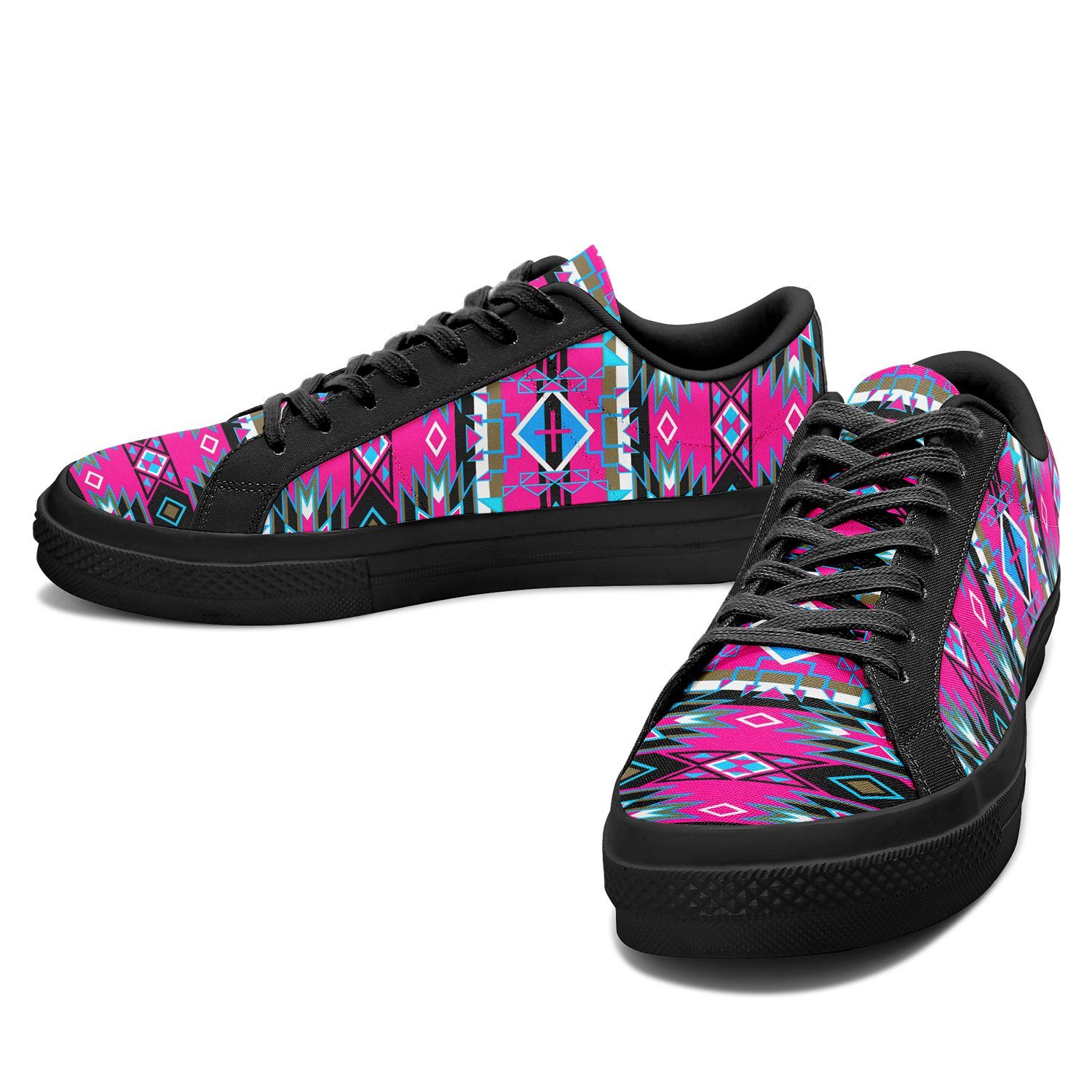 Force of Nature Sunset Storm Aapisi Low Top Canvas Shoes Black Sole 49 Dzine
