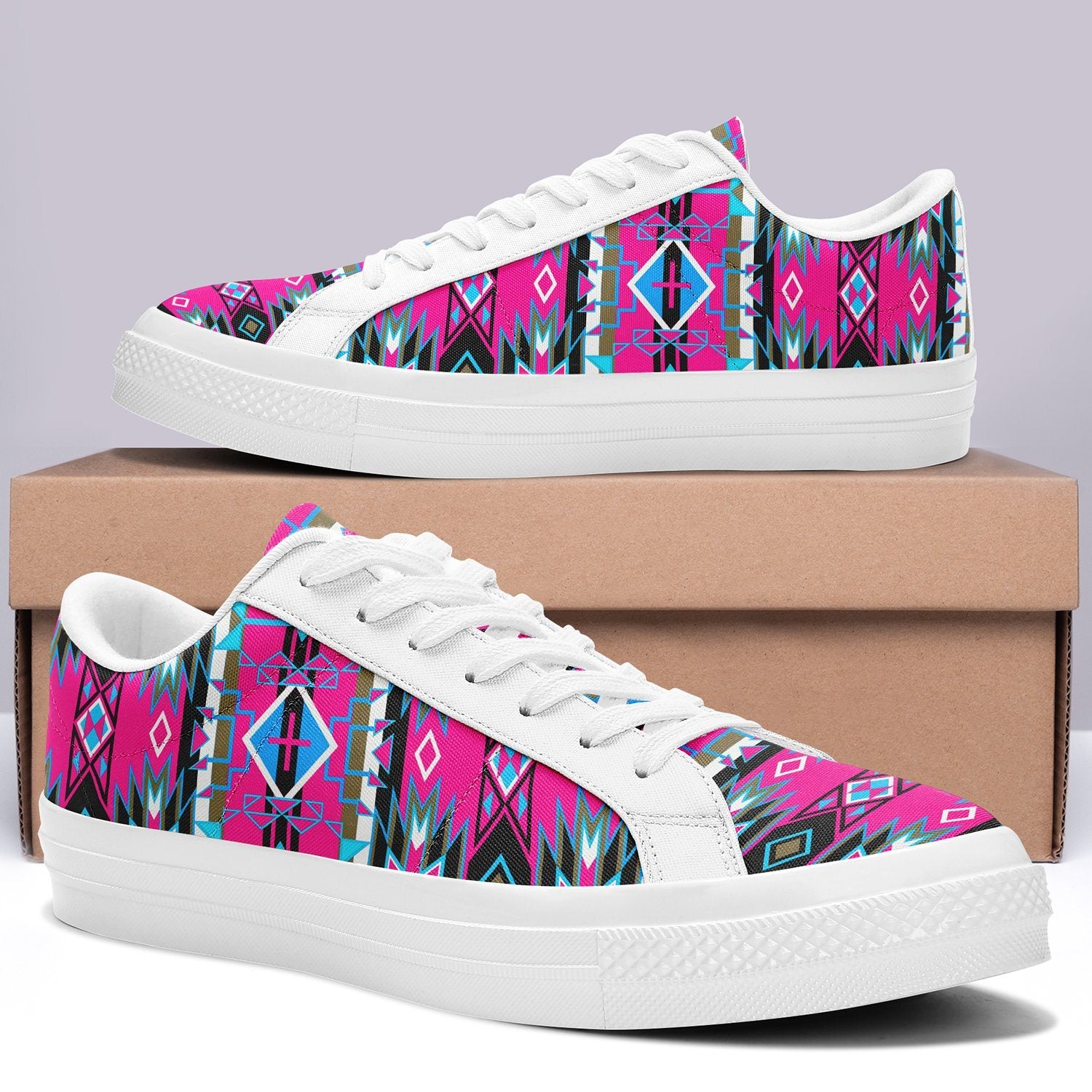 Force of Nature Sunset Storm Aapisi Low Top Canvas Shoes White Sole 49 Dzine