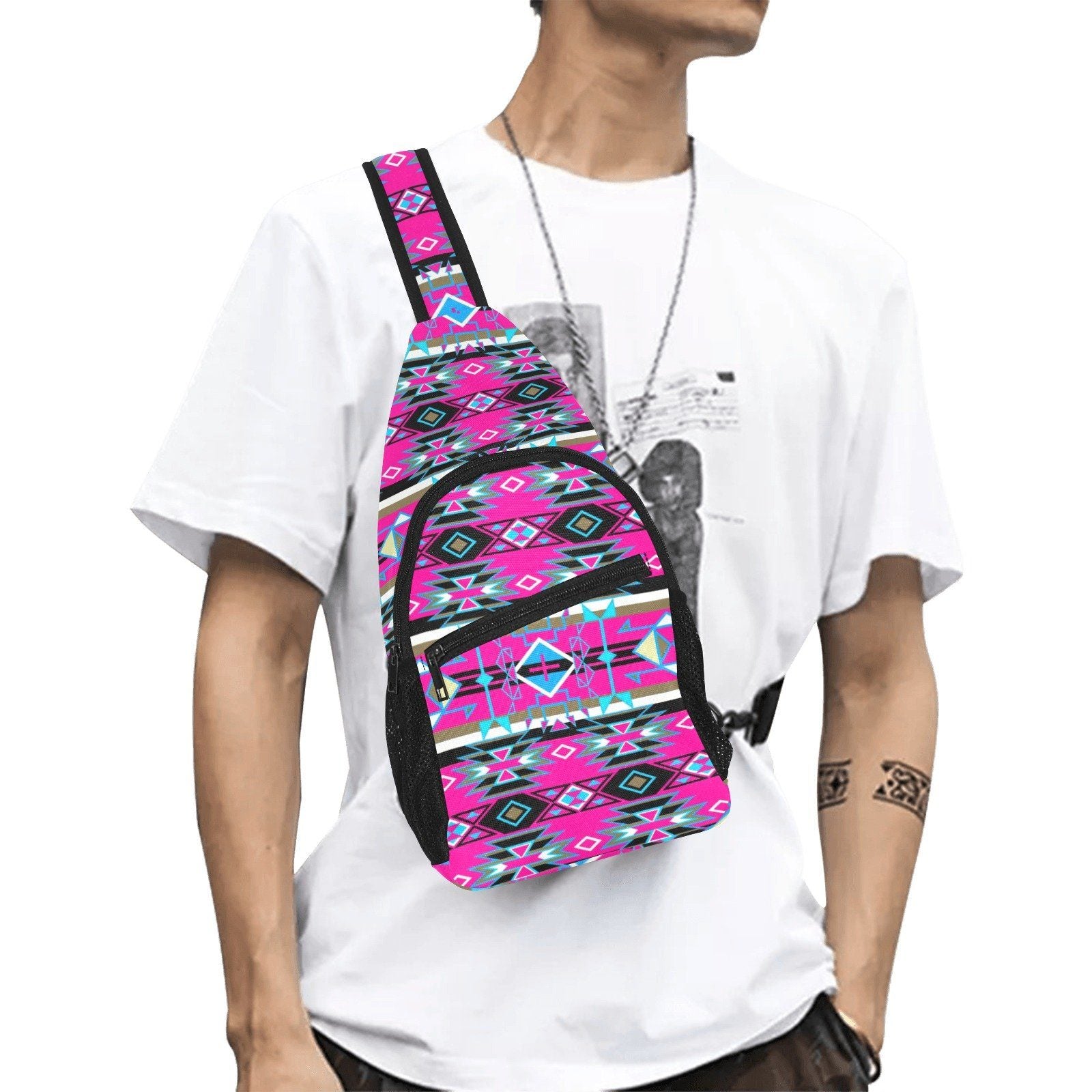 Force of Nature Sunset Storm All Over Print Chest Bag (Model 1719) All Over Print Chest Bag (1719) e-joyer