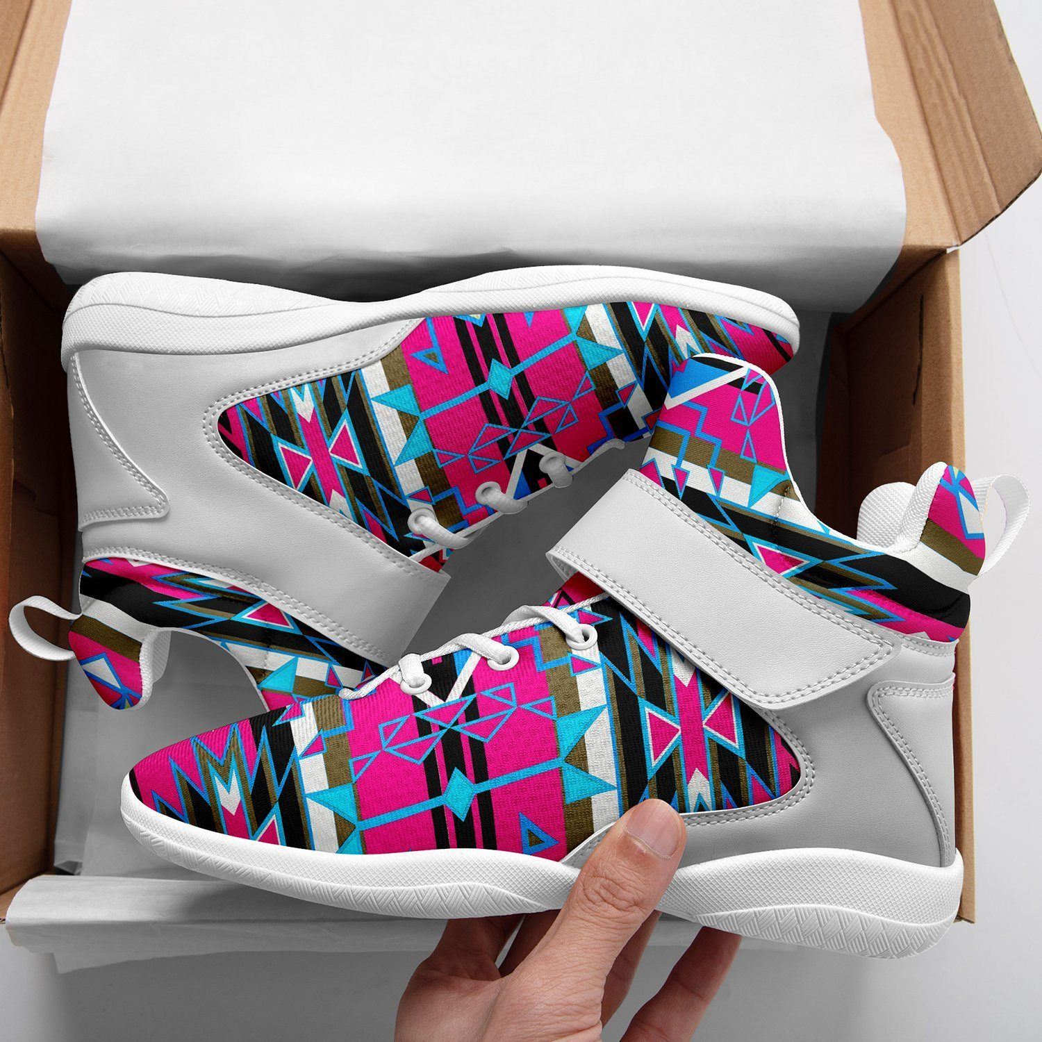 Force of Nature Sunset Storm Ipottaa Basketball / Sport High Top Shoes - White Sole 49 Dzine