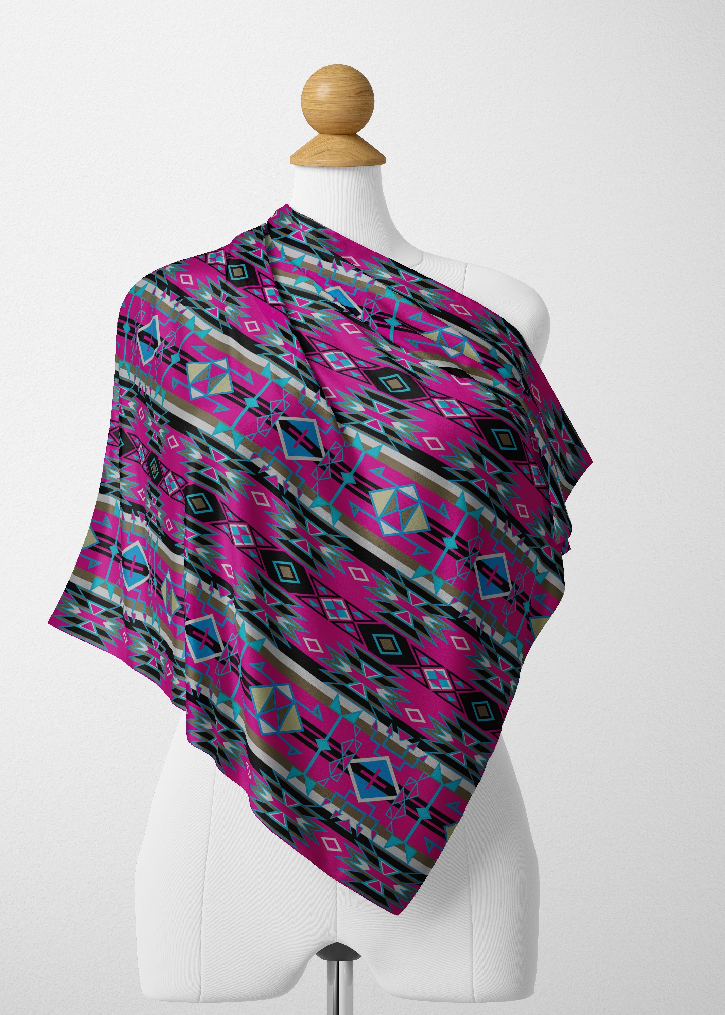 Force of Nature Sunset Storm Satin Shawl Scarf 49 Dzine