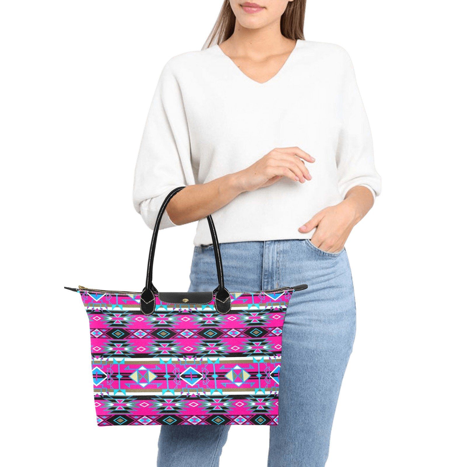 Force of Nature Sunset Storm Single-Shoulder Lady Handbag (Model 1714) bag e-joyer
