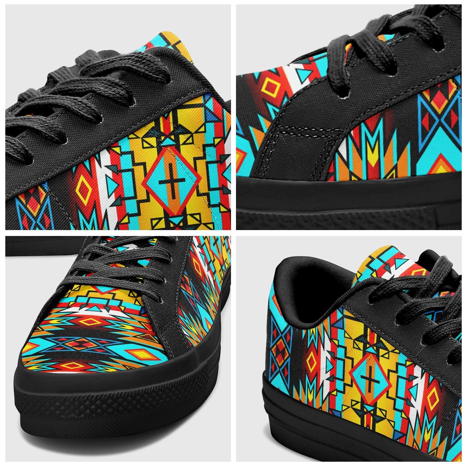 Force of Nature Twister Aapisi Low Top Canvas Shoes Black Sole 49 Dzine