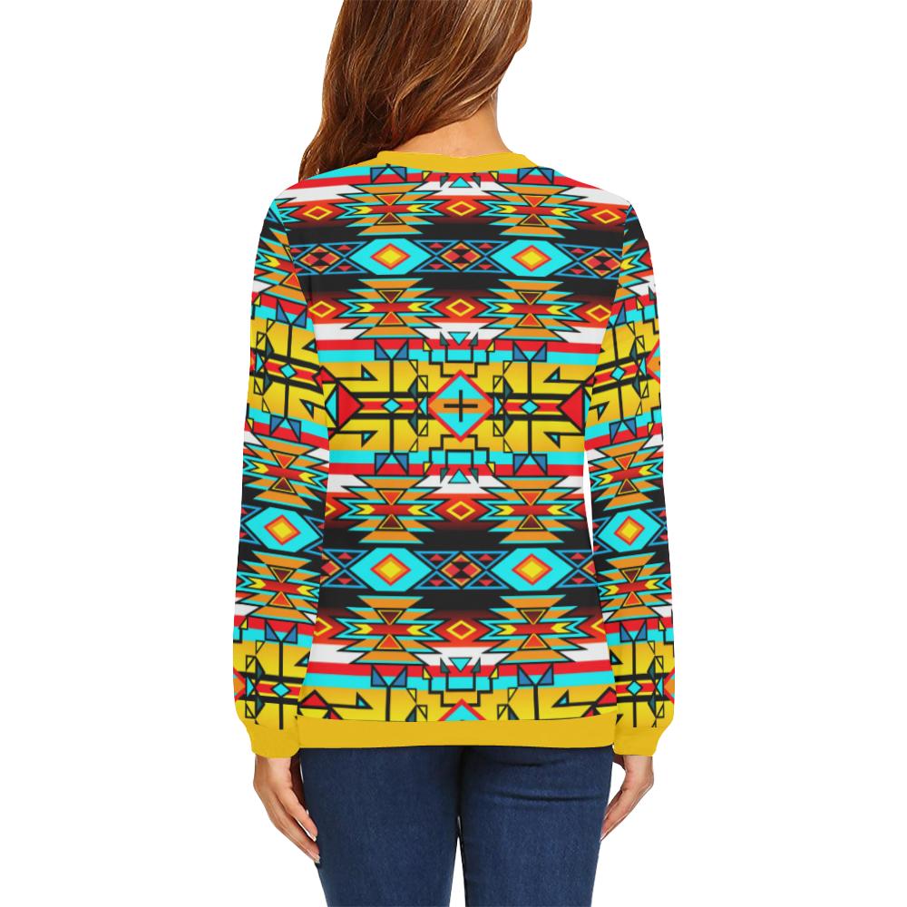 Force of Nature Twister All Over Print Crewneck Sweatshirt for Women (Model H18) Crewneck Sweatshirt for Women (H18) e-joyer