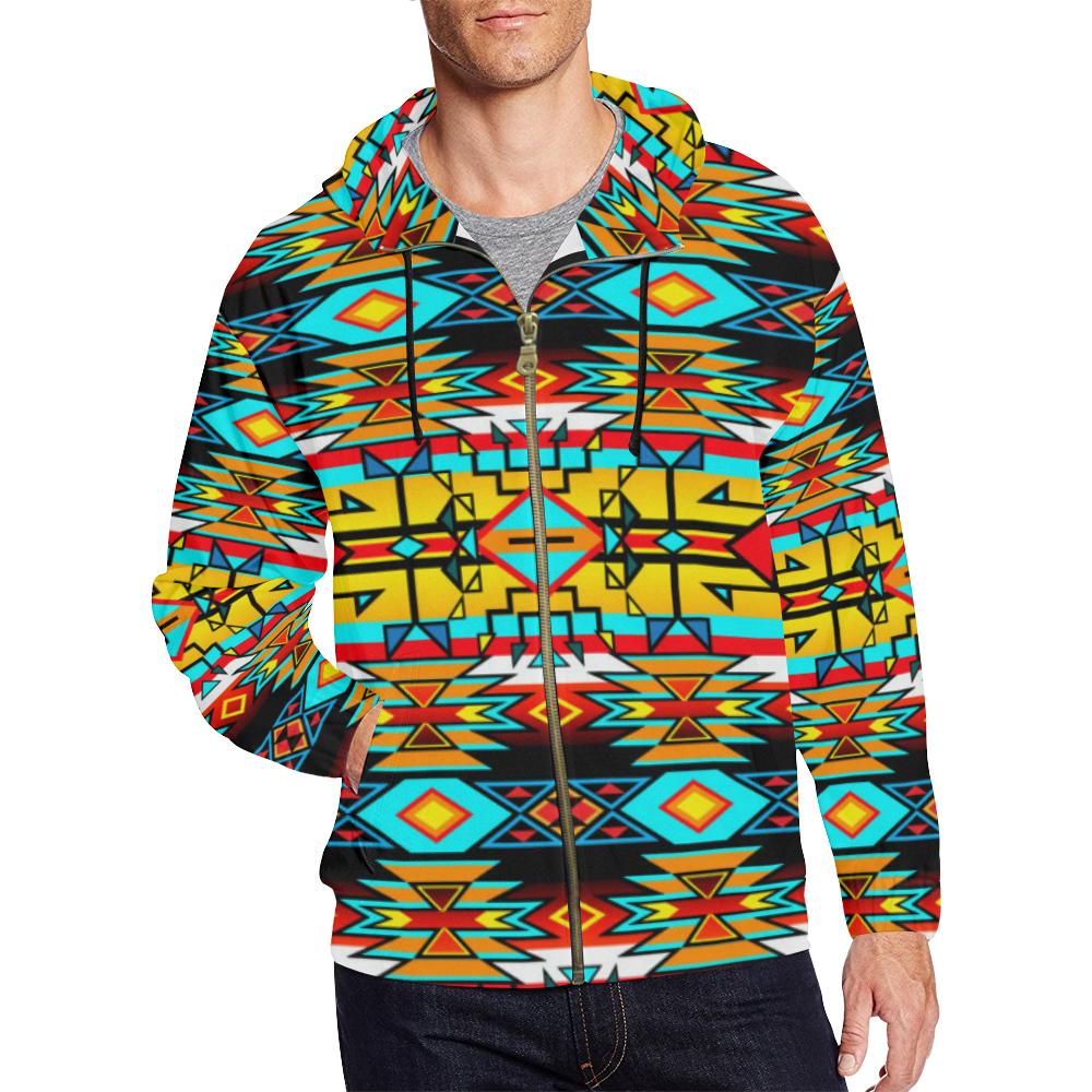 Force of Nature Twister All Over Print Full Zip Hoodie for Men (Model H14) All Over Print Full Zip Hoodie for Men (H14) e-joyer