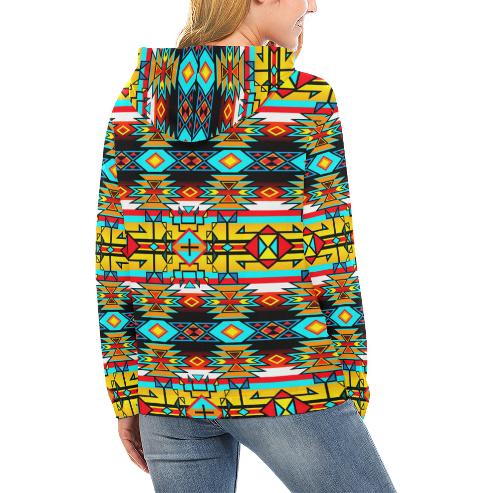 Force of Nature Twister All Over Print Hoodie for Women (USA Size) (Model H13) Hoodie e-joyer