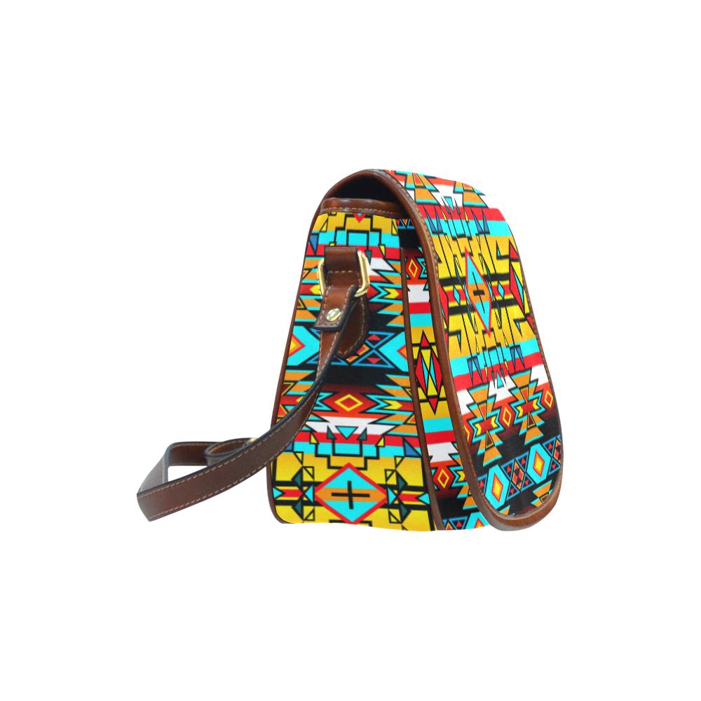 Force of Nature Twister Saddle Bag/Small (Model 1649) Full Customization Saddle Bag/Small (Full Customization) e-joyer