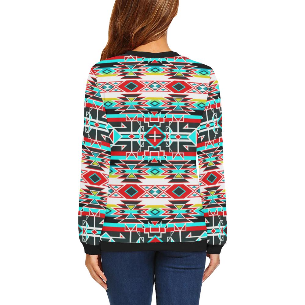 Force of Nature Windstorm All Over Print Crewneck Sweatshirt for Women (Model H18) Crewneck Sweatshirt for Women (H18) e-joyer