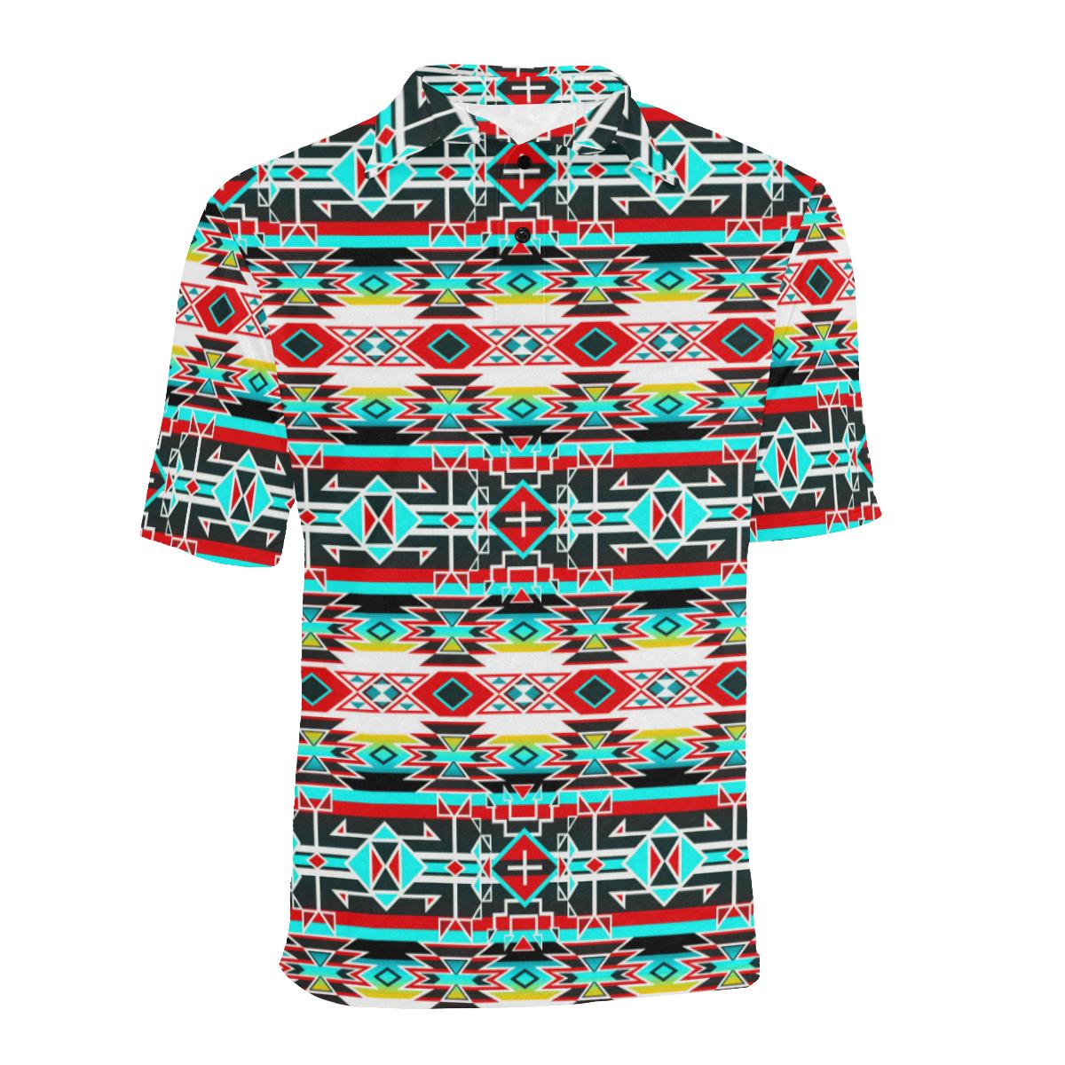 Force of Nature Windstorm Men's All Over Print Polo Shirt (Model T55) Men's Polo Shirt (Model T55) e-joyer