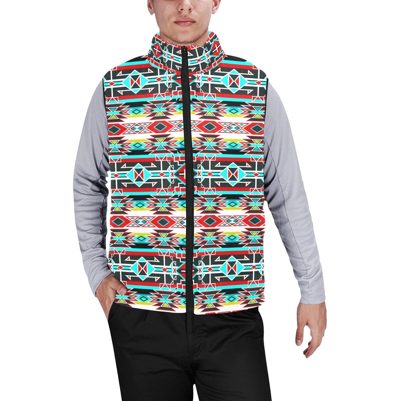 Force of Nature Windstorm Men's Padded Vest Jacket (Model H44) Men's Padded Vest Jacket (H44) e-joyer