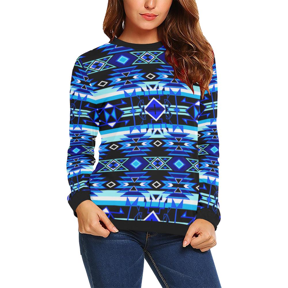 Force of Nature Winter Night All Over Print Crewneck Sweatshirt for Women (Model H18) Crewneck Sweatshirt for Women (H18) e-joyer