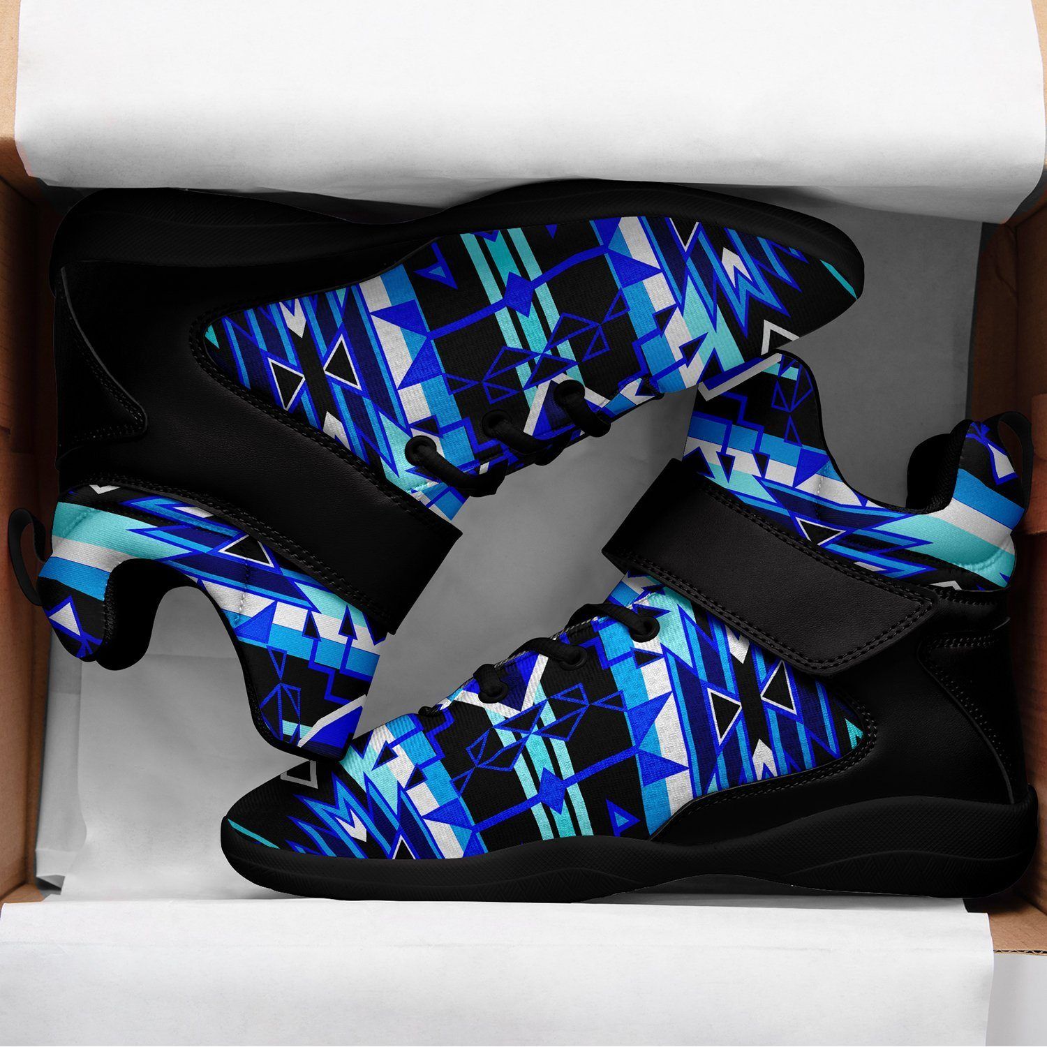 Force of Nature Winter Night Ipottaa Basketball / Sport High Top Shoes - Black Sole 49 Dzine