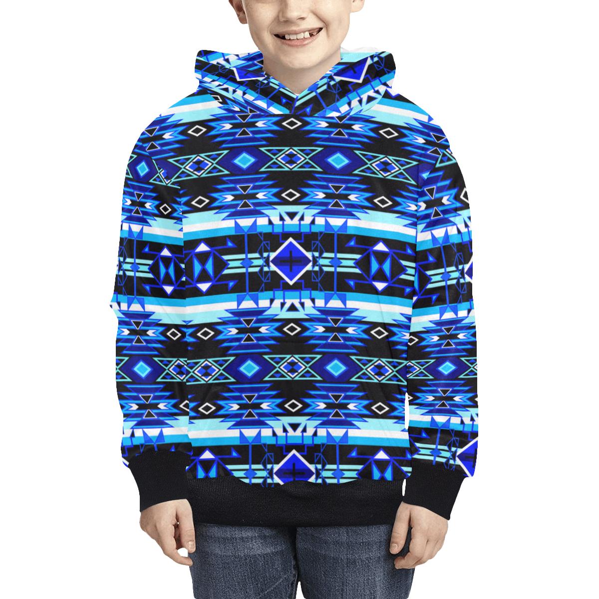 Force of Nature Winter Night Kids' All Over Print Hoodie (Model H38) Kids' AOP Hoodie (H38) e-joyer