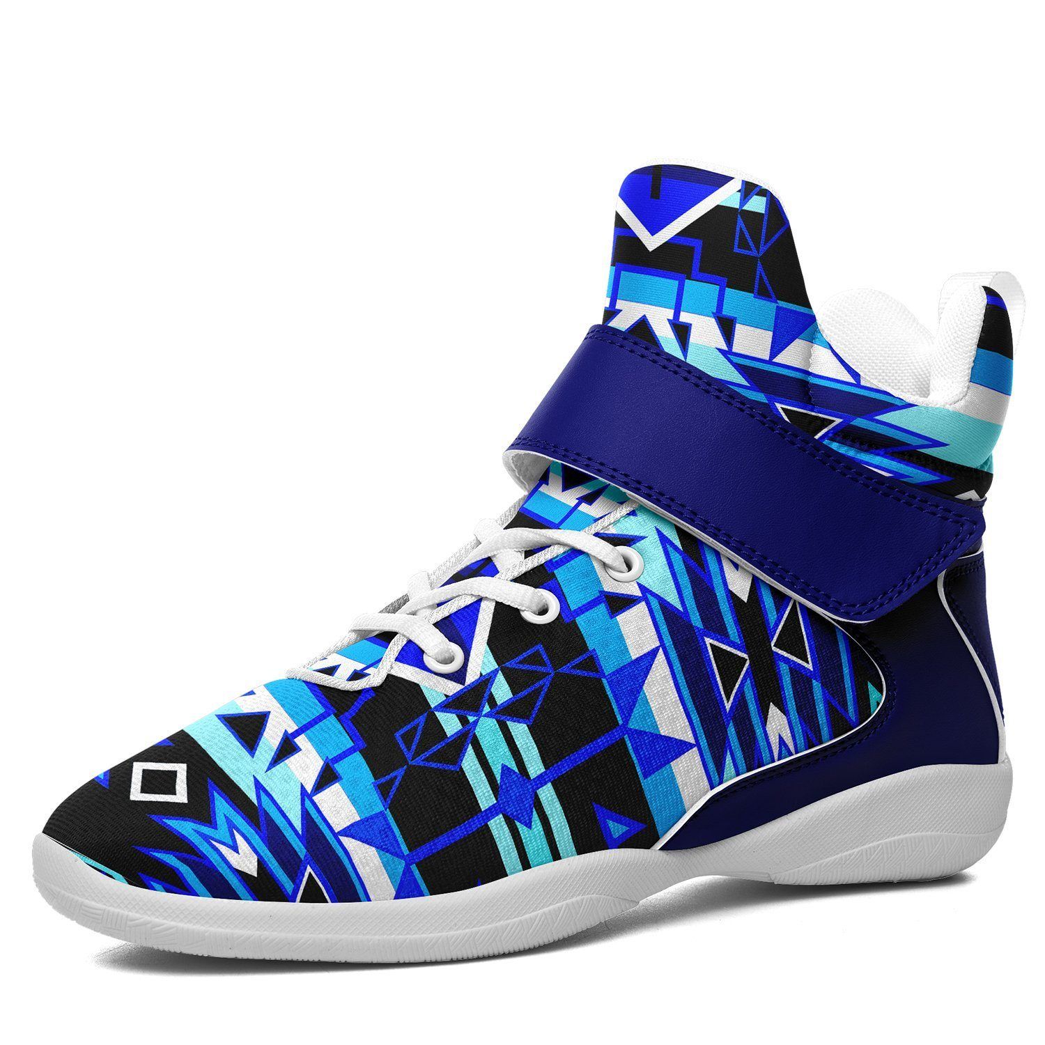 Force of Nature Winter Night Kid's Ipottaa Basketball / Sport High Top Shoes 49 Dzine US Child 12.5 / EUR 30 White Sole with Blue Strap