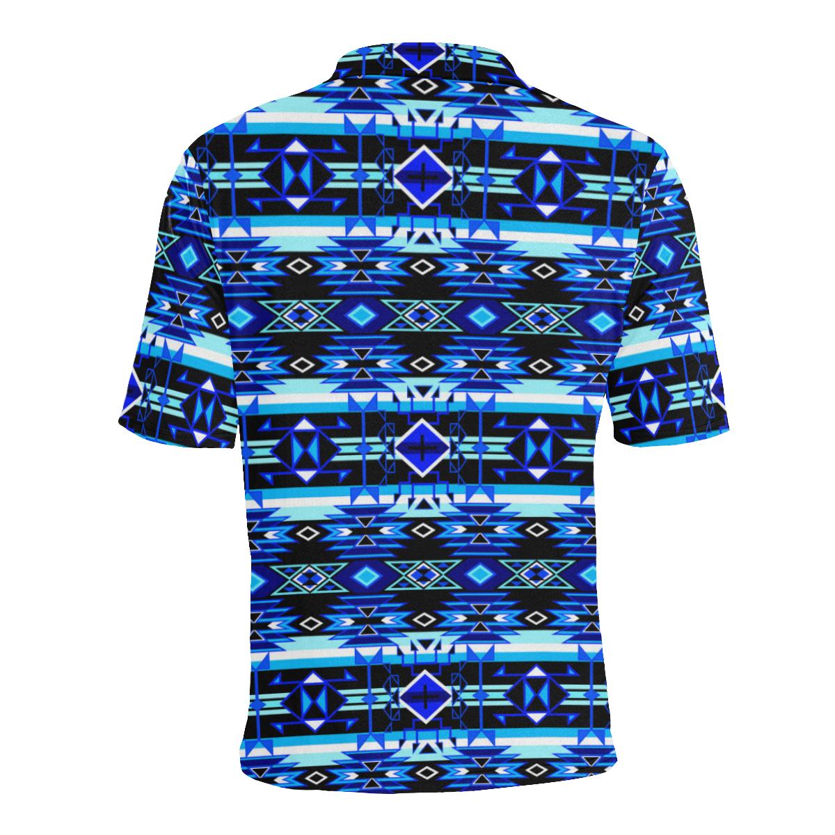 Force of Nature Winter Night Men's All Over Print Polo Shirt (Model T55) Men's Polo Shirt (Model T55) e-joyer