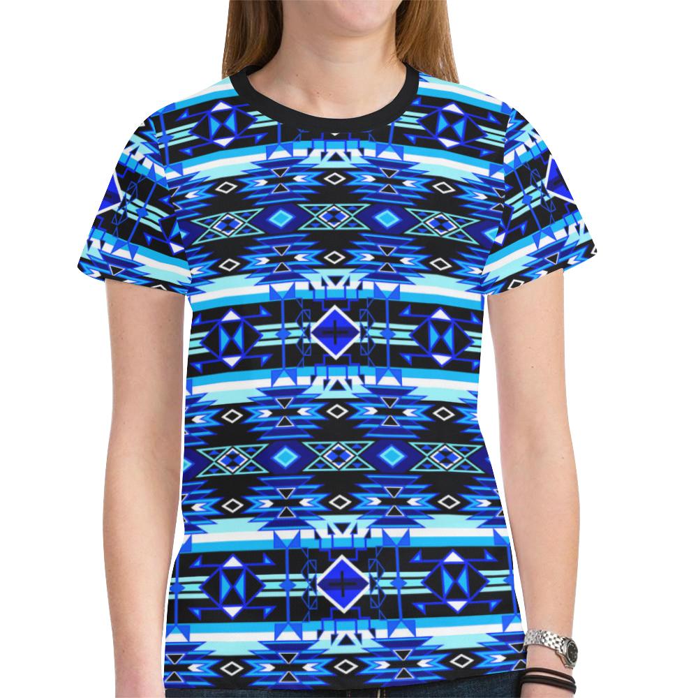 Force of Nature Winter Night New All Over Print T-shirt for Women (Model T45) New All Over Print T-shirt for Women (T45) e-joyer