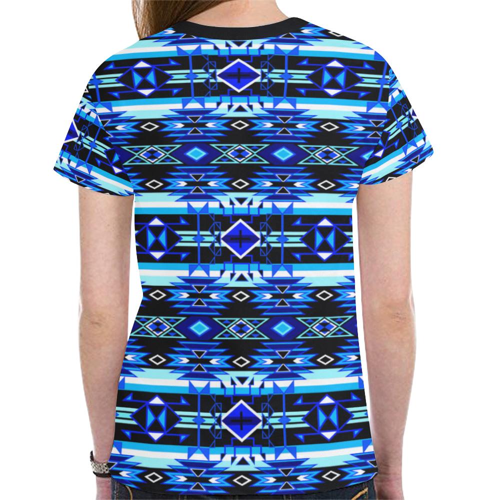 Force of Nature Winter Night New All Over Print T-shirt for Women (Model T45) New All Over Print T-shirt for Women (T45) e-joyer