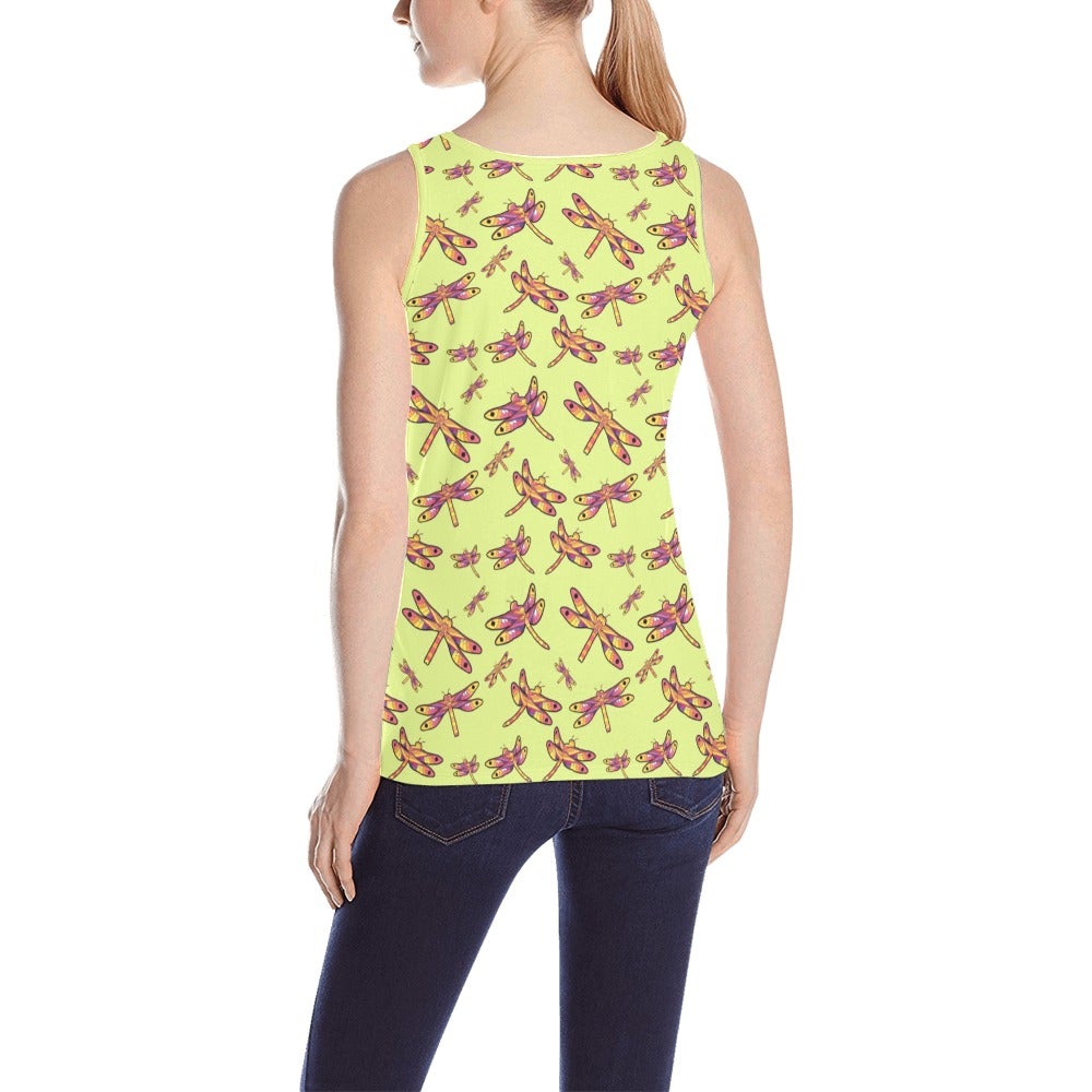 Gathering Lime All Over Print Tank Top for Women (Model T43) All Over Print Tank Top for Women (T43) e-joyer