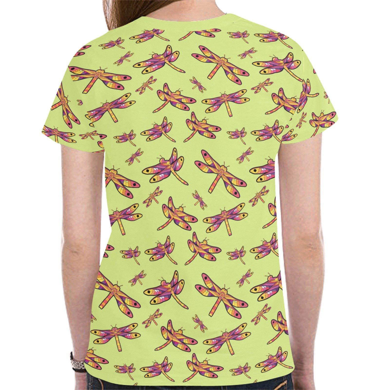 Gathering Lime New All Over Print T-shirt for Women (Model T45) tshirt e-joyer