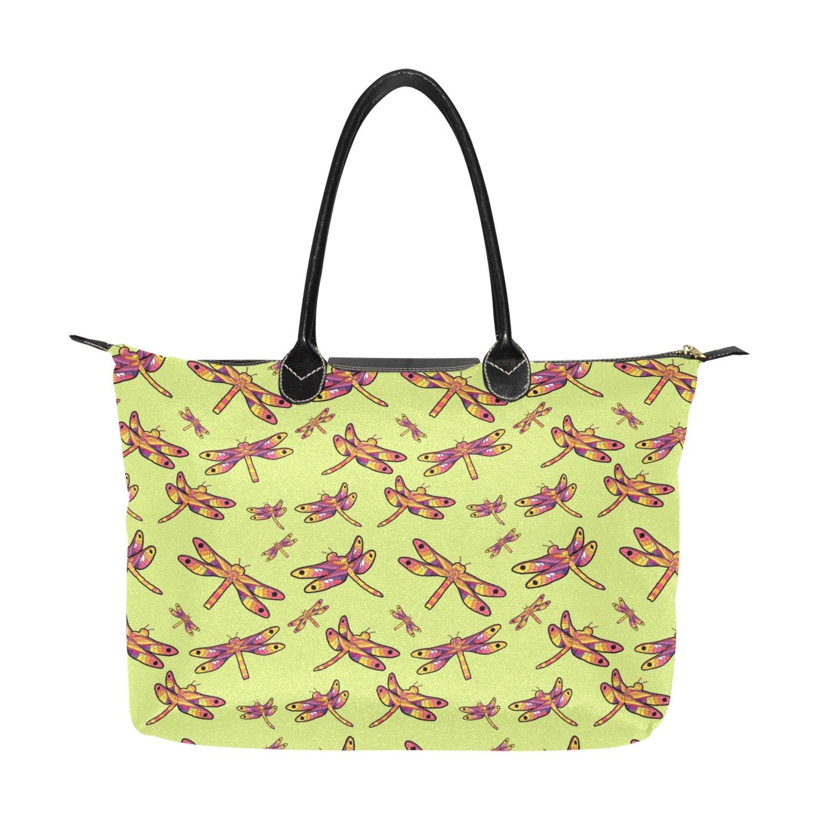 Gathering Lime Single-Shoulder Lady Handbag (Model 1714) bag e-joyer