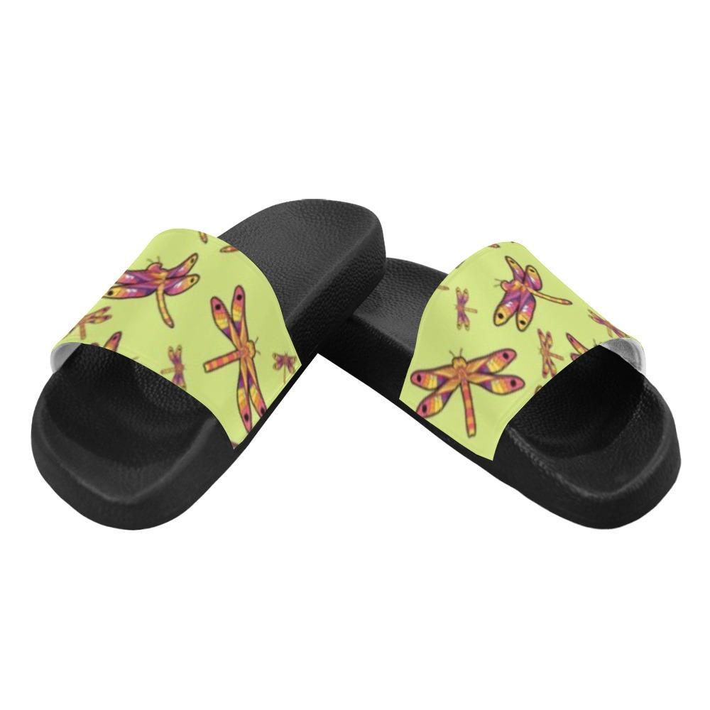 Gathering Lime Women's Slide Sandals (Model 057) Women's Slide Sandals (057) e-joyer