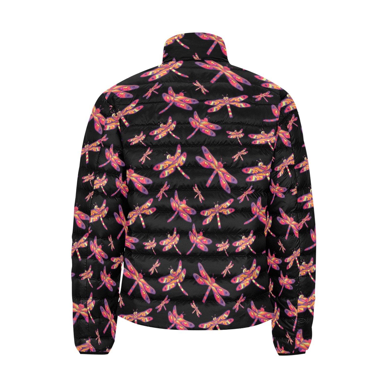 Gathering Noir Men's Stand Collar Padded Jacket (Model H41) Men's Stand Collar Padded Jacket (H41) e-joyer