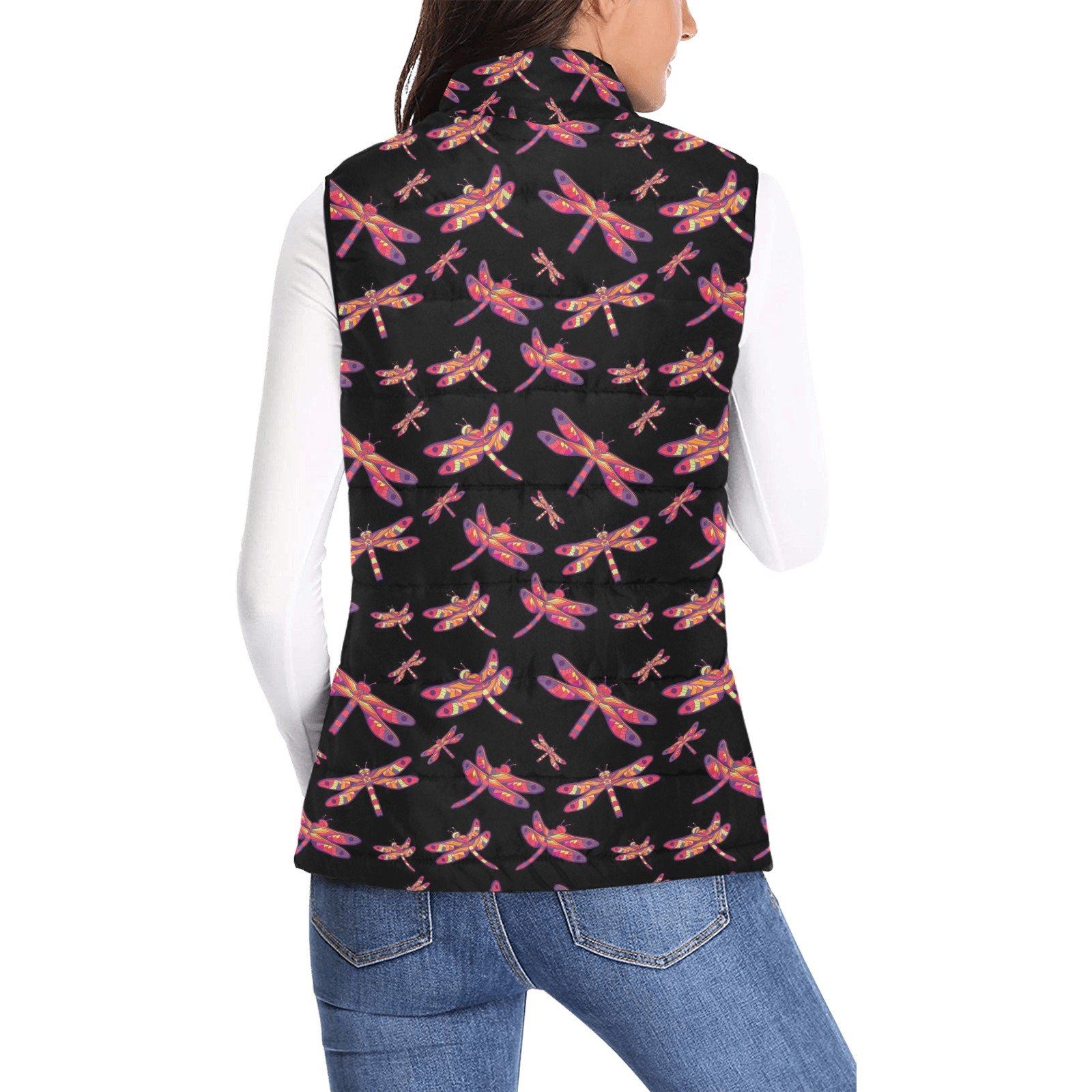 Gathering Noir Women's Padded Vest Jacket (Model H44) Women's Padded Vest Jacket (H44) e-joyer