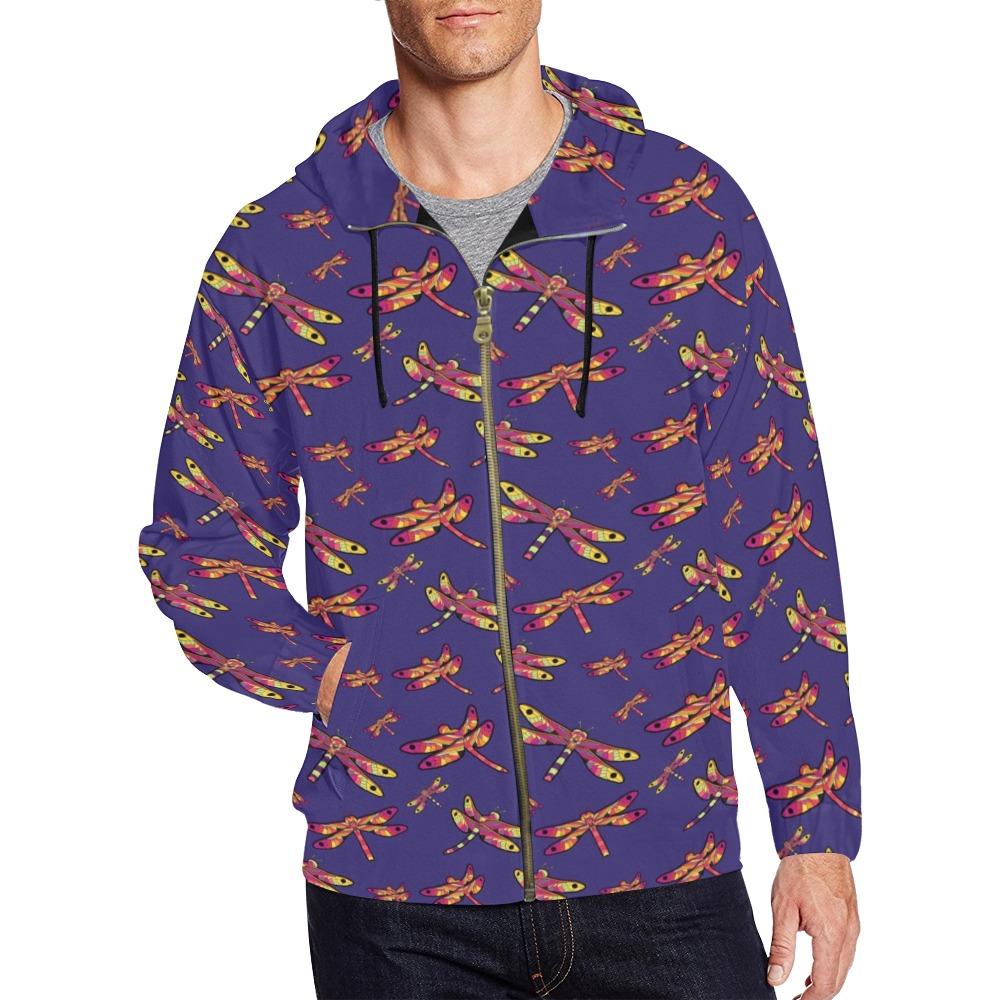 Gathering Purple All Over Print Full Zip Hoodie for Men (Model H14) All Over Print Full Zip Hoodie for Men (H14) e-joyer