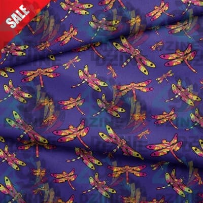 Gathering Purple Cotton Poplin Fabric By the Yard Fabric NBprintex